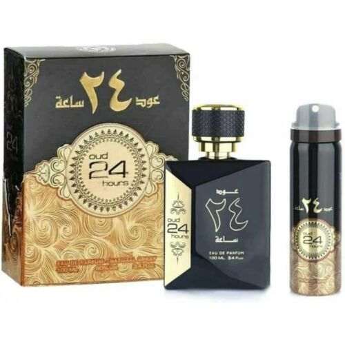 Lattafa Oud 24 Hours with Deodorant 3.4Fl oz Ard Al Zaafaran