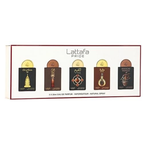 Lattafa Pride Gift Set Collection No.4 – 5x20ml EDP  Art of Arabia III, Ajwaa, Al Qiam Gold, Masa, Brioche Vanille