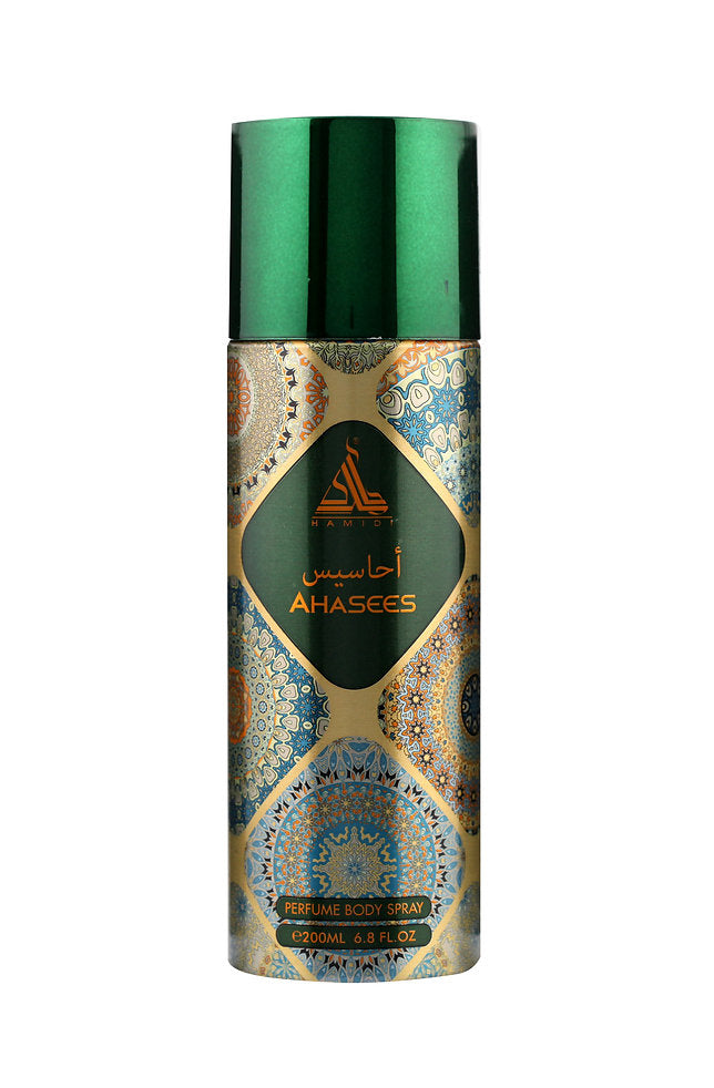 HAMIDI AHASEES PERFUME BODY SPRAY 200ML ALCOHOL FREE