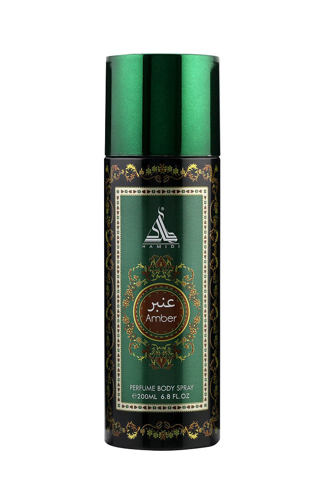 HAMIDI AMBER PERFUME BODY SPRAY 200ML ALCOHOL FREE