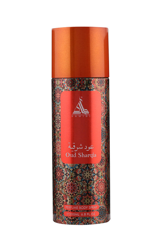 HAMIDI OUD SHARQIA PERFUME BODY SPRAY 200ML ALCOHOL FREE