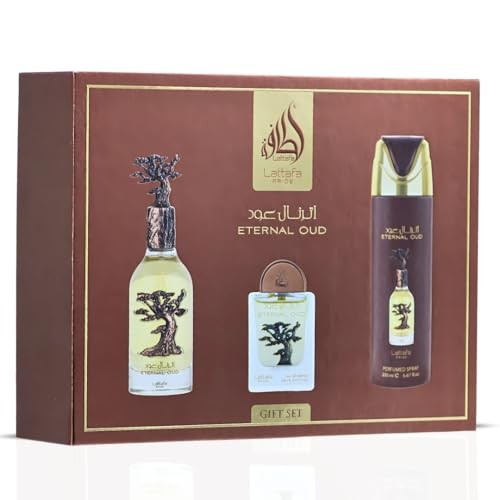 Lattafa Pride Eternal Oud for Men – 3 Pc Gift Set