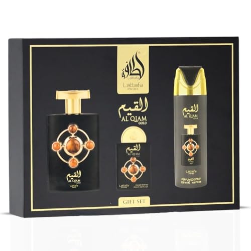 Lattafa Pride Al Qiam Gold for Women – 3 Pc Gift Set