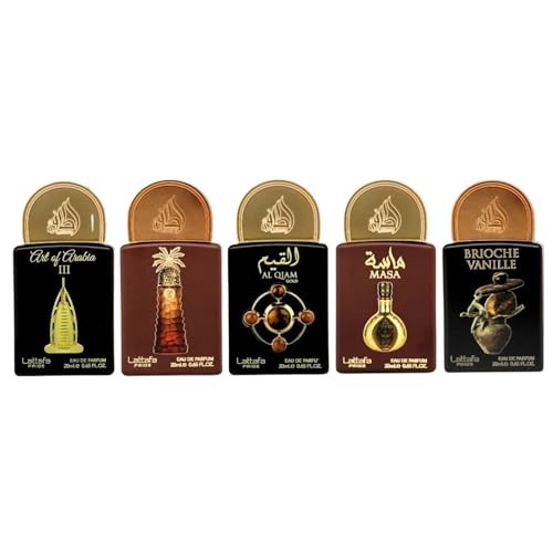 Lattafa Pride Gift Set Collection No.4 – 5x20ml EDP  Art of Arabia III, Ajwaa, Al Qiam Gold, Masa, Brioche Vanille
