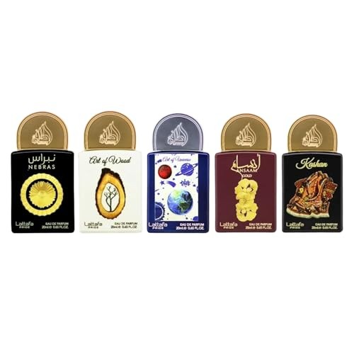Lattafa Pride Gift Set Collection No.3 5x20ml EDP  Nebras, Art of Wood, Universe, Ansaam Gold, Kashan
