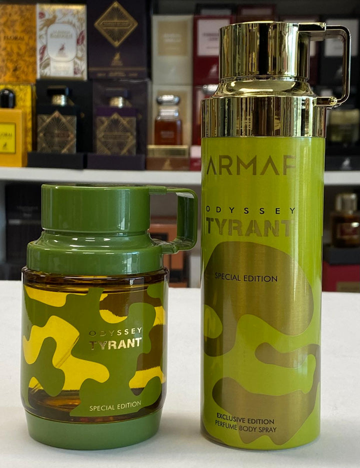 Armaf Odyssey Tyrant Fragrance Set – 100ml Eau de Parfum + 200ml Body Spray