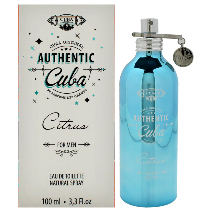 Authentic Cuba Citrus Eau de Toilette Spray for Men – 3.3 oz / 100 ml