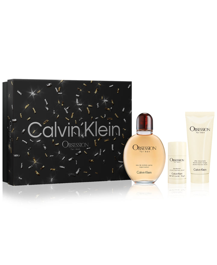 Calvin Klein Obsession for Men Gift Set – EDT 125 ml + After Shave Balm 100 ml + Deodorant Stick 75 g