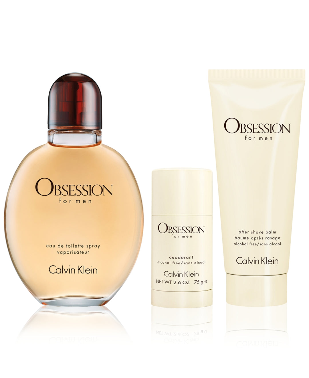Calvin Klein Obsession for Men Gift Set – EDT 125 ml + After Shave Balm 100 ml + Deodorant Stick 75 g