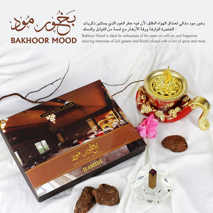 Mood Bakhoor – 10 Incense Sticks with Crystal Base – Oud N Aroma