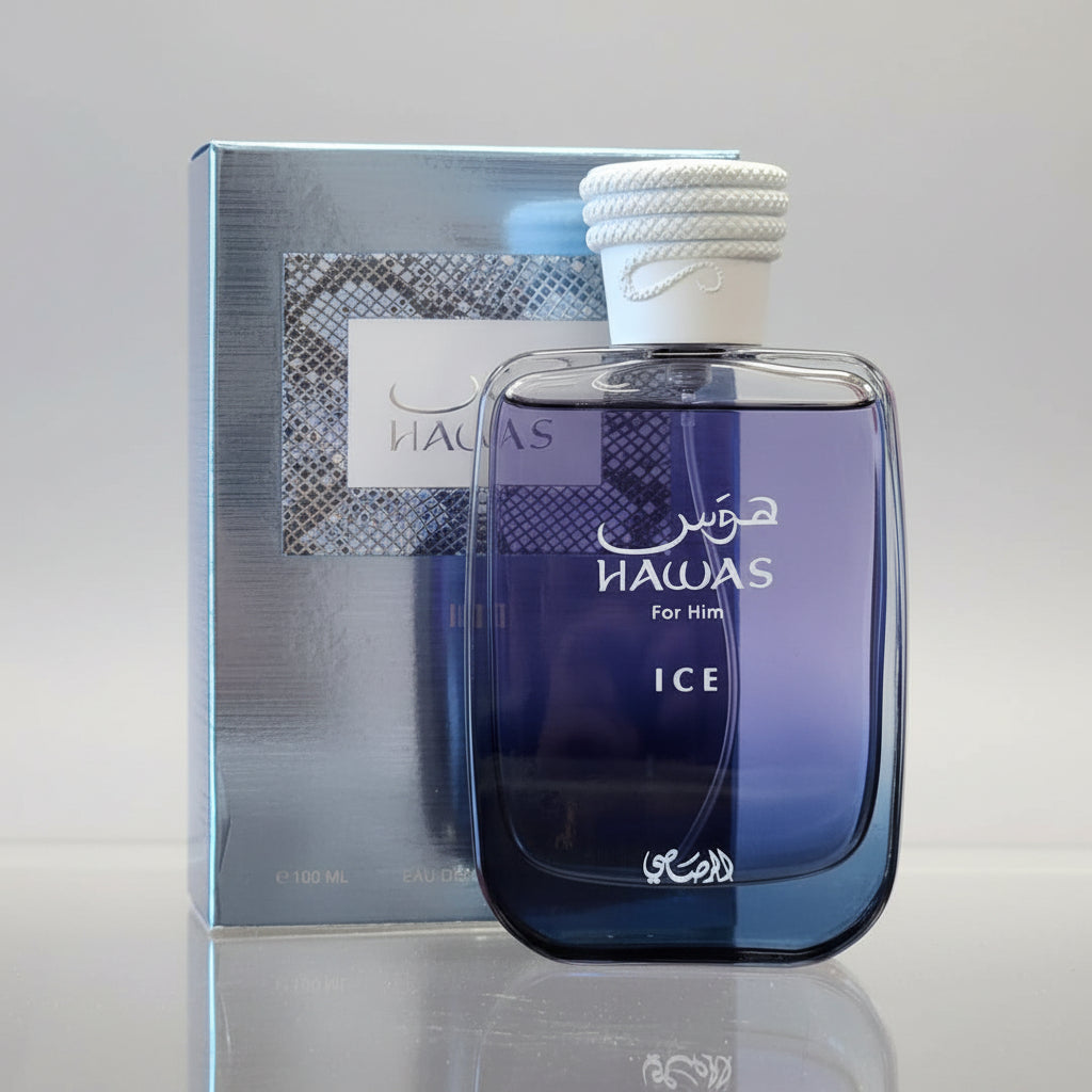Hawas Ice 香水 爽やか甘い香り 長持ち 新品 Hawas Ice EDP 100ml/3.4 fl oz by Rasasi – Oud N Aroma