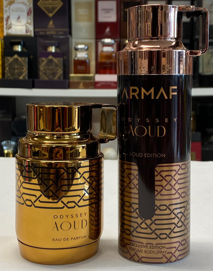 Armaf Odyssey Aoud Fragrance Set – 100ml Eau de Parfum + 200ml Body Spray
