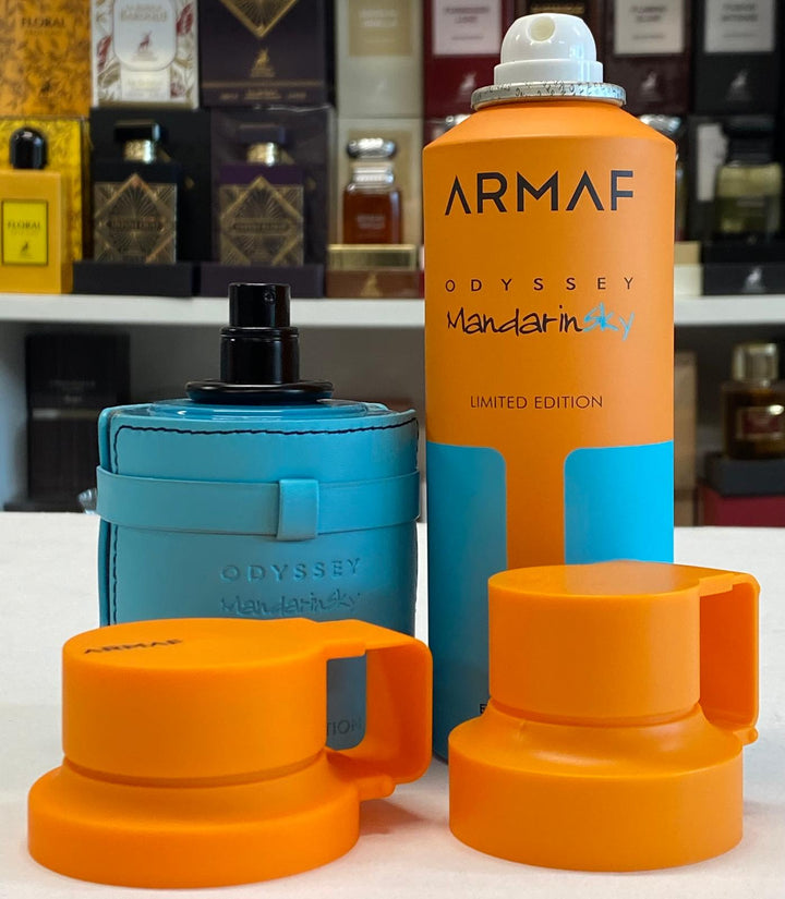 Armaf Odyssey Mandarin Sky Fragrance Set – 100ml Eau de Parfum + 200ml Body Spray