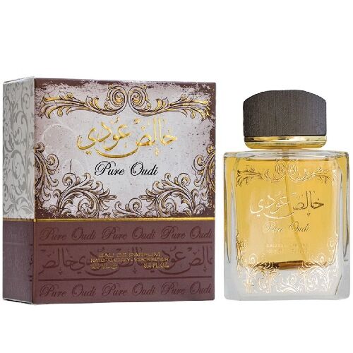 Lattafa Pure Oudi with Deodorant Eau De Parfum 3.4Fl oz Natural Spray Perfume